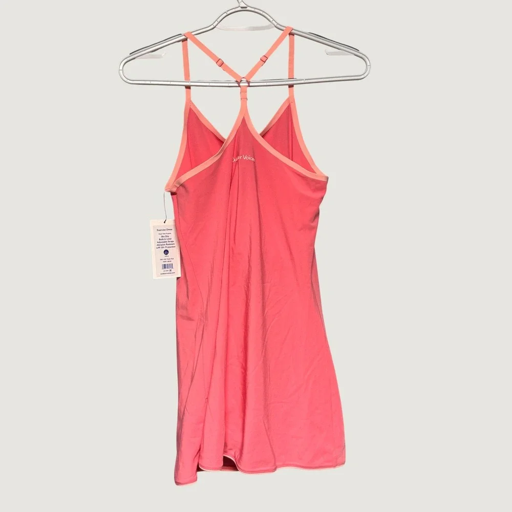 Outdoor Voices Girls Exercise Dress Think Pink Bio Dry Built-In Liner L 10/12